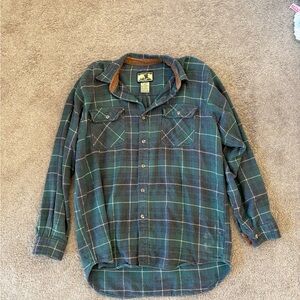 Field & Stream Teal Checkered Shirt